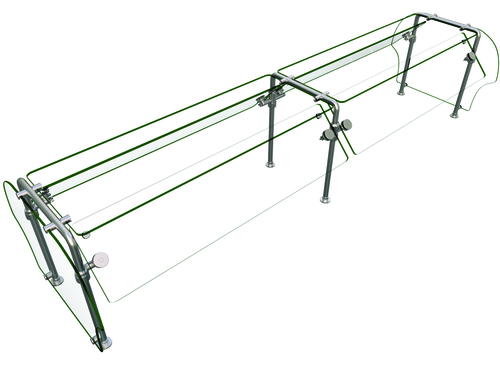Hatco ES92-96 Self Service Mounted Food Shield - 96" x 38" x 23", Glass/Stainless Steel-cityfoodequipment.com