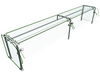 Hatco ES90-108 Self Service Mounted Food Shield - 108" x 24" x 22 5/8", Glass/Stainless Steel-cityfoodequipment.com