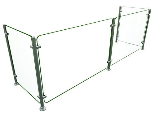 Hatco EP5-72 Full Service Mounted Food Shield - 72" x 18" x 25", Glass/Stainless Steel-cityfoodequipment.com