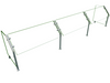 Hatco ES31-108 Self Service Mounted Food Shield - 108" x 18" x 22", Glass/Stainless Steel-cityfoodequipment.com