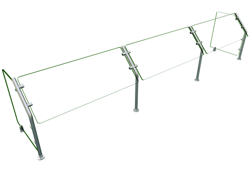 Hatco ES31-108 Self Service Mounted Food Shield - 108" x 18" x 22", Glass/Stainless Steel-cityfoodequipment.com