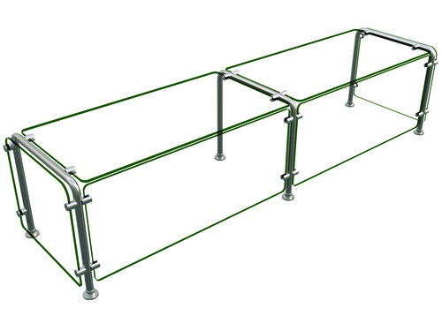 Hatco ED20-07218 Full Service Mounted Food Shield - 72" x 18" x 18", Glass/Stainless Steel-cityfoodequipment.com