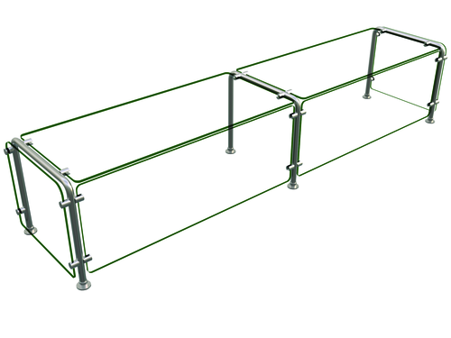 Hatco ED20-08418 Full Service Mounted Food Shield - 84" x 18" x 18", Glass/Stainless Steel-cityfoodequipment.com