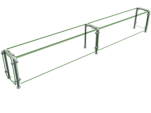 Hatco ED20-10812 Full Service Mounted Food Shield - 108" x 12" x 18", Glass/Stainless Steel-cityfoodequipment.com