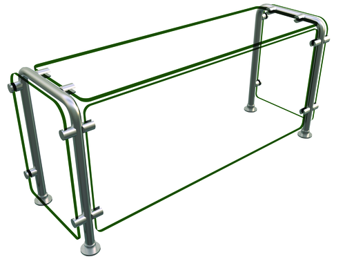 Hatco ED20-03612 Full Service Mounted Food Shield - 36" x 12" x 18", Glass/Stainless Steel-cityfoodequipment.com