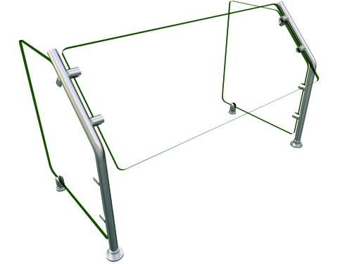 Hatco ES31-36 Self Service Mounted Food Shield - 36" x 18" x 22", Glass/Stainless Steel-cityfoodequipment.com
