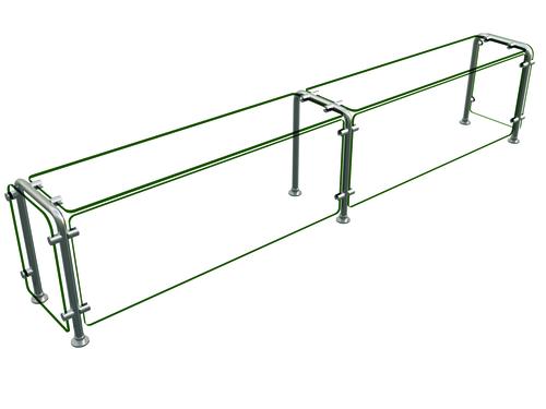 Hatco ED20-08412 Full Service Mounted Food Shield - 84" x 12" x 18", Glass/Stainless Steel-cityfoodequipment.com