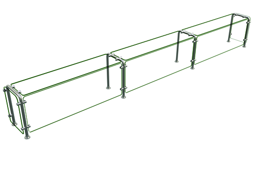 Hatco ED20-13212 Full Service Mounted Food Shield - 132" x 12" x 18", Glass/Stainless Steel-cityfoodequipment.com