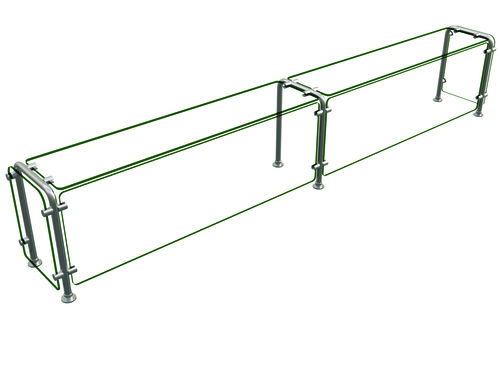 Hatco ED20-09612 Full Service Mounted Food Shield - 96" x 12" x 18", Glass/Stainless Steel-cityfoodequipment.com