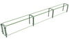 Hatco ED20-14412 Full Service Mounted Food Shield - 144" x 12" x 18", Glass/Stainless Steel-cityfoodequipment.com