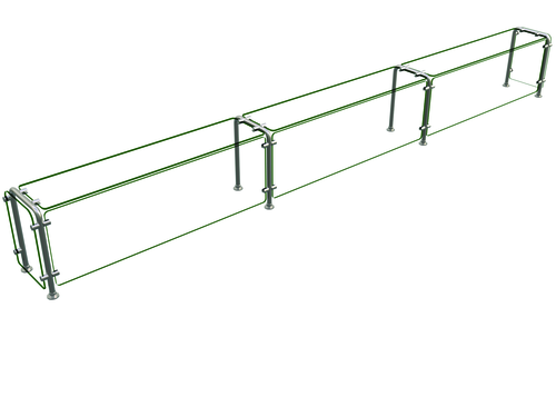 Hatco ED20-14412 Full Service Mounted Food Shield - 144" x 12" x 18", Glass/Stainless Steel-cityfoodequipment.com