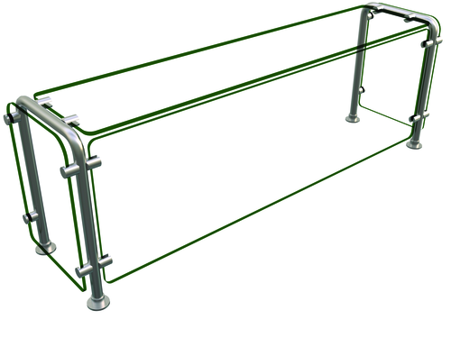Hatco ED20-04812 Full Service Mounted Food Shield - 48" x 12" x 18", Glass/Stainless Steel-cityfoodequipment.com