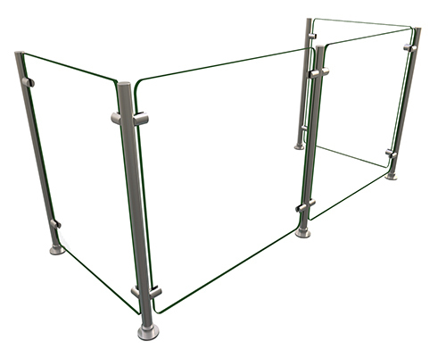 Hatco EP5-48 Full Service Mounted Food Shield - 48" x 18" x 25", Glass/Stainless Steel-cityfoodequipment.com