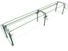 Hatco ES92-108 Self Service Mounted Food Shield - 108" x 38" x 23", Glass/Stainless Steel-cityfoodequipment.com
