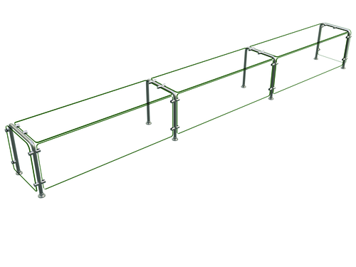 Hatco ED20-14415 Full Service Mounted Food Shield - 144" x 15" x 18", Glass/Stainless Steel-cityfoodequipment.com