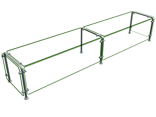 Hatco ED20-09618 Full Service Mounted Food Shield - 96" x 18" x 18", Glass/Stainless Steel-cityfoodequipment.com