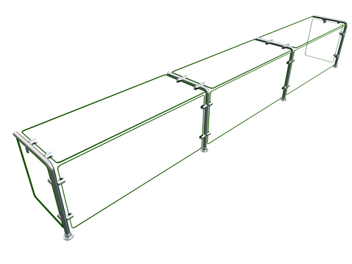 Hatco EP11-10812 Full Service Mounted Food Shield - 108" x 12" x 18", Glass/Stainless Steel-cityfoodequipment.com