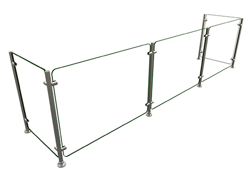 Hatco EP5-96 Full Service Mounted Food Shield - 96" x 18" x 25", Glass/Stainless Steel-cityfoodequipment.com