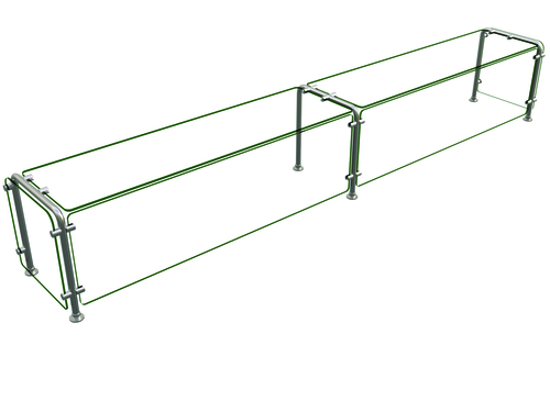 Hatco ED20-10815 Full Service Mounted Food Shield - 108" x 15" x 18", Glass/Stainless Steel-cityfoodequipment.com
