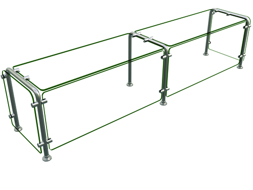 Hatco ED20-07215 Full Service Mounted Food Shield - 72" x 15" x 18", Glass/Stainless Steel-cityfoodequipment.com