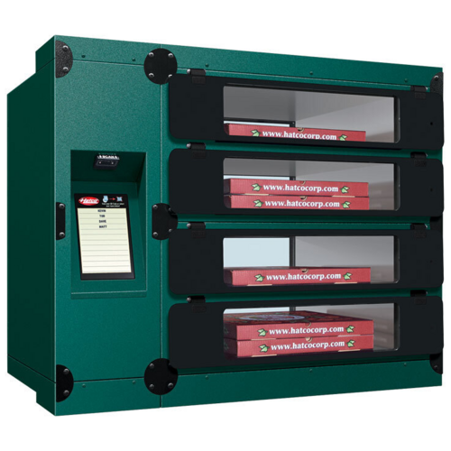 Hatco F2GBP-14-C Flav-R 2-Go® Built In Pizza Locker w/ (8) Lockers - Left Side Controls, Warm Red, 120v-cityfoodequipment.com