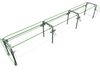 Hatco ES92-132 Self Service Mounted Food Shield - 132" x 38" x 23", Glass/Stainless Steel-cityfoodequipment.com