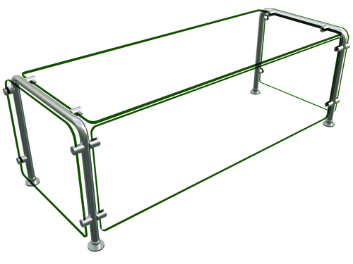 Hatco ED20-04818 Full Service Mounted Food Shield - 48" x 18" x 18", Glass/Stainless Steel-cityfoodequipment.com
