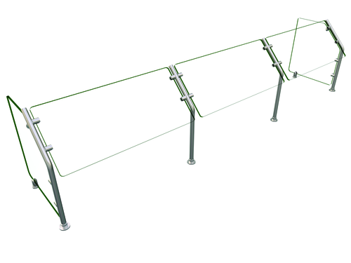 Hatco ES31-96 Self Service Mounted Food Shield - 96" x 18" x 22", Glass/Stainless Steel-cityfoodequipment.com