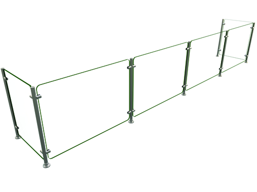 Hatco EP5-132 Full Service Mounted Food Shield - 132" x 18" x 25", Glass/Stainless Steel-cityfoodequipment.com