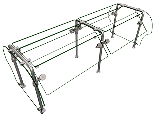 Hatco ES92-60 Self Service Mounted Food Shield - 60" x 38" x 23", Glass/Stainless Steel-cityfoodequipment.com