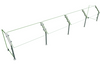 Hatco ES31-132 Self Service Mounted Food Shield - 132" x 18" x 22", Glass/Stainless Steel-cityfoodequipment.com