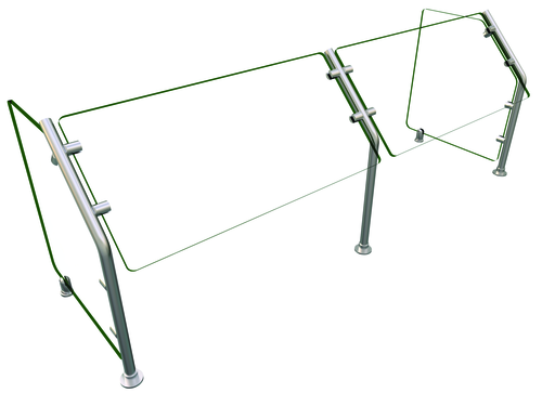 Hatco ES31-60 Self Service Mounted Food Shield - 60" x 18" x 22", Glass/Stainless Steel-cityfoodequipment.com