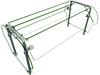 Hatco ES92-48 Self Service Mounted Food Shield - 48" x 38" x 23", Glass/Stainless Steel-cityfoodequipment.com