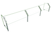 Hatco ES31-120 Self Service Mounted Food Shield - 120" x 18" x 22", Glass/Stainless Steel-cityfoodequipment.com