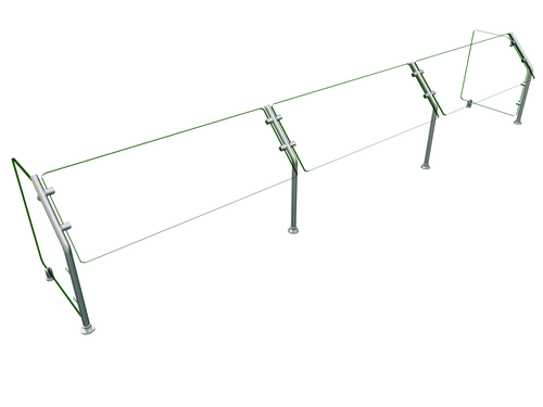 Hatco ES31-120 Self Service Mounted Food Shield - 120" x 18" x 22", Glass/Stainless Steel-cityfoodequipment.com