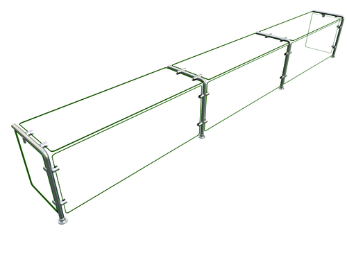 Hatco EP11-12012 Full Service Mounted Food Shield - 120" x 12" x 18", Glass/Stainless Steel-cityfoodequipment.com