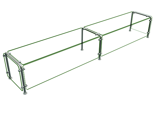 Hatco ED20-10818 Full Service Mounted Food Shield - 108" x 18" x 18", Glass/Stainless Steel-cityfoodequipment.com