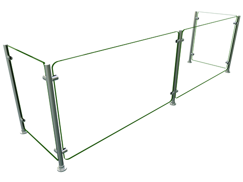 Hatco EP5-84 Full Service Mounted Food Shield - 84" x 18" x 25", Glass/Stainless Steel-cityfoodequipment.com