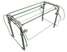Hatco ES92-36 Self Service Mounted Food Shield - 36" x 38" x 23", Glass/Stainless Steel-cityfoodequipment.com