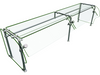 Hatco ES90-84 Self Service Mounted Food Shield - 84" x 24" x 22 5/8", Glass/Stainless Steel-cityfoodequipment.com