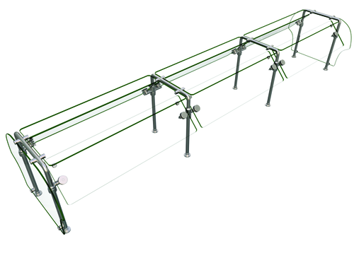 Hatco ES92-120 Self Service Mounted Food Shield - 120" x 38" x 23", Glass/Stainless Steel-cityfoodequipment.com