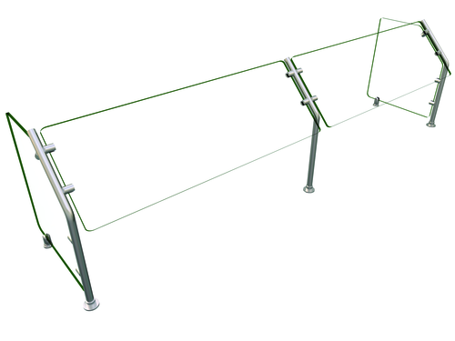 Hatco ES31-84 Self Service Mounted Food Shield - 84" x 18" x 22", Glass/Stainless Steel-cityfoodequipment.com