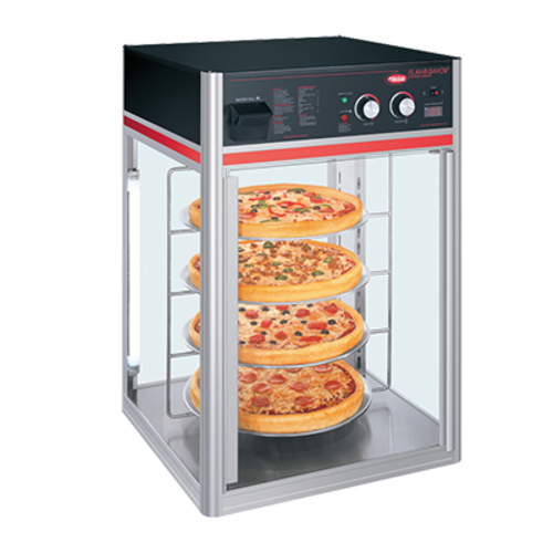 Hatco FSDT-2 22 21/50" Rotating Heated Pizza Merchandiser w/ 4 Levels, 120v-cityfoodequipment.com