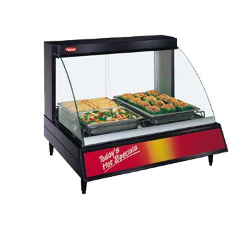Hatco GRCD-1P 20 5/8" Full Service Countertop Heated Display Case - (1) Shelf, 120v-cityfoodequipment.com
