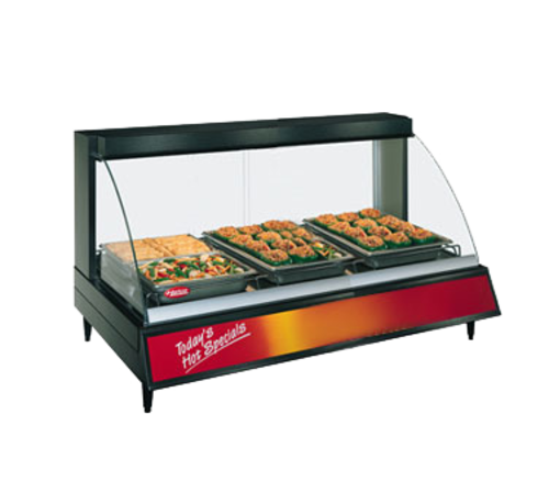 Hatco GRCD-3P 45 1/2" Full Service Countertop Heated Display Case - (1) Shelf, 120v-cityfoodequipment.com