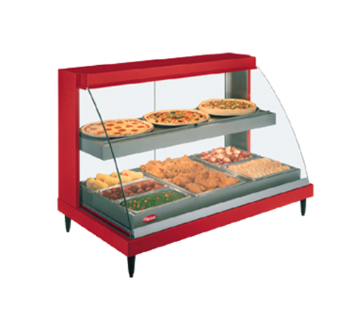 Hatco GRCDH-2PD 32 1/2" Full Service Countertop Heated Display Case - (2) Shelves, 120v-cityfoodequipment.com
