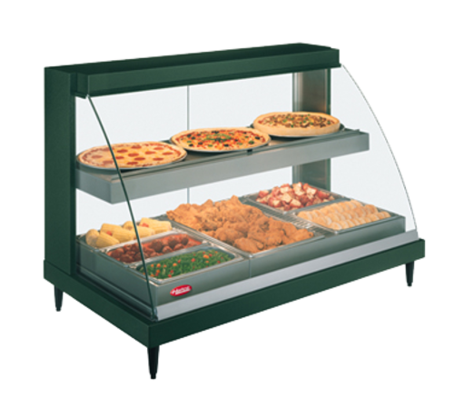Hatco GRCDH-3PD 45 1/2" Full Service Countertop Heated Display Case - (2) Shelves, 120v-cityfoodequipment.com