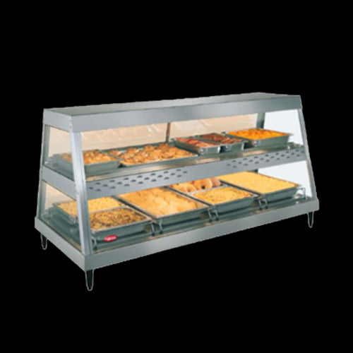 Hatco GRHD-4P 58 1/2" Full Service Countertop Heated Display Case - (1) Shelf, 120v-cityfoodequipment.com