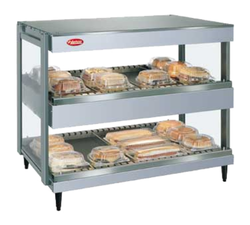 Hatco GRSDH-24D 24" Self Service Countertop Heated Display Shelf - (2) Shelves, 120v-cityfoodequipment.com