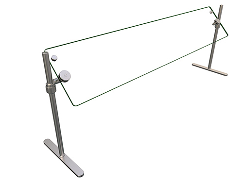 Hatco ORBIT720-60 60" Portable Food Shield - Free-Standing, Glass/Stainless Steel-cityfoodequipment.com